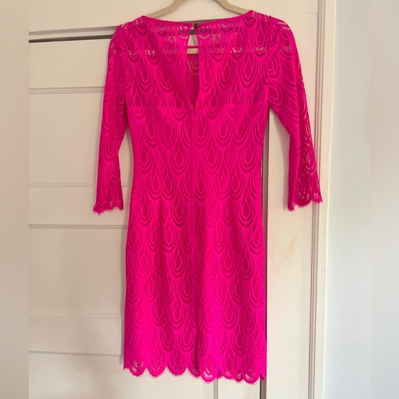 Lilly Pulitzer Fuchsia Lace Dress - Picture 2 of 4